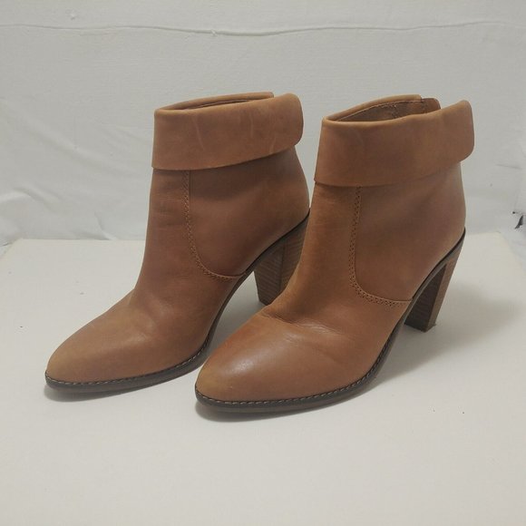 Lucky Brand Brown Leather Nycott Ankle Boots Size 7m - Picture 3 of 9